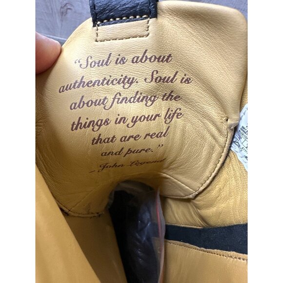 Sperry x John Legend Mens Sz 10 Tall Black Leather Lace-Up Boots w/ Side Zipper - Picture 7 of 11